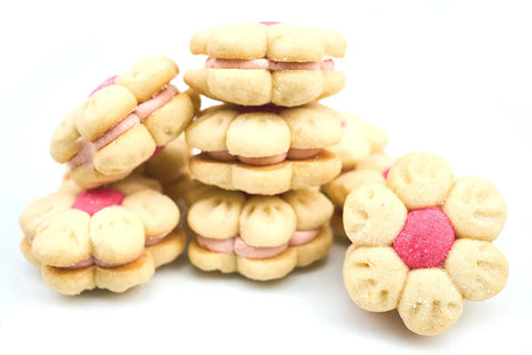Strawberry Shortbread Sandwich Cookies