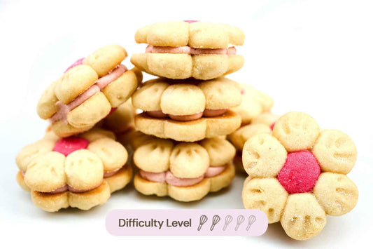 Strawberry Shortbread Sandwich Cookies