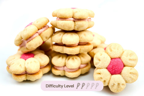 Strawberry Shortbread Sandwich Cookies
