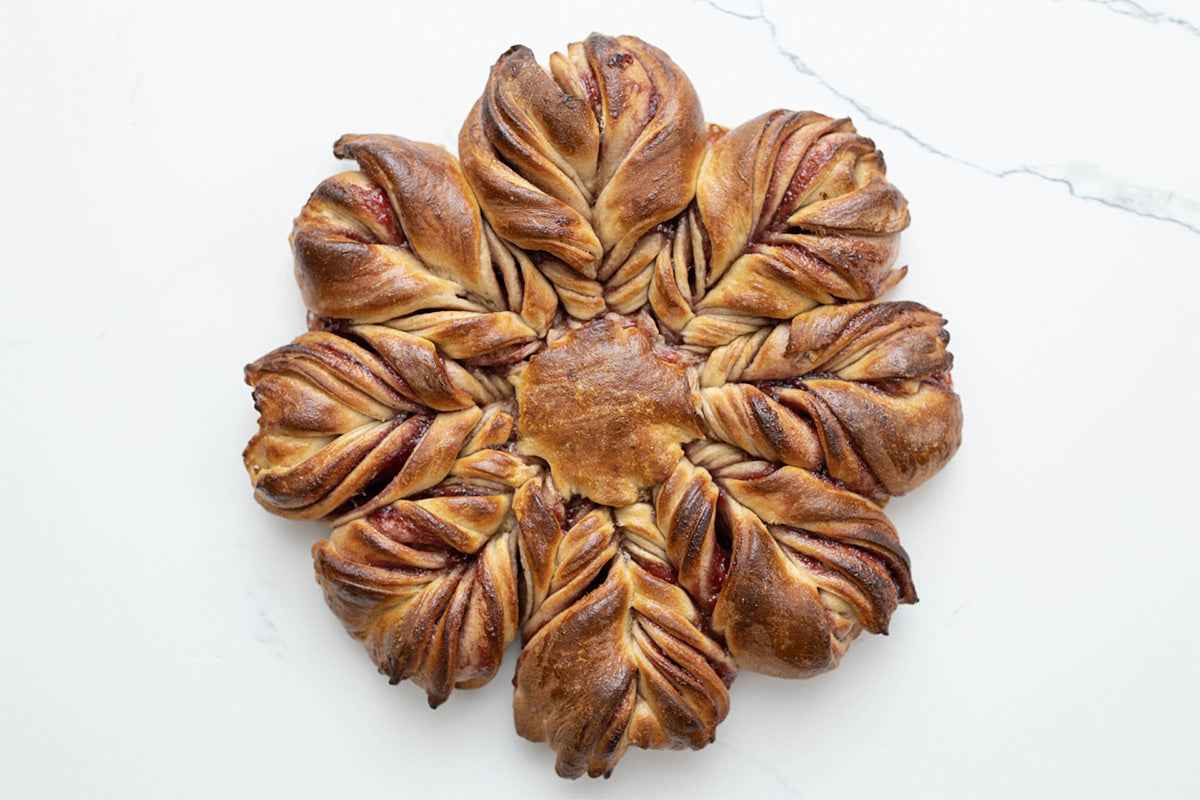 Raspberry Star Bread by Crumble Crate