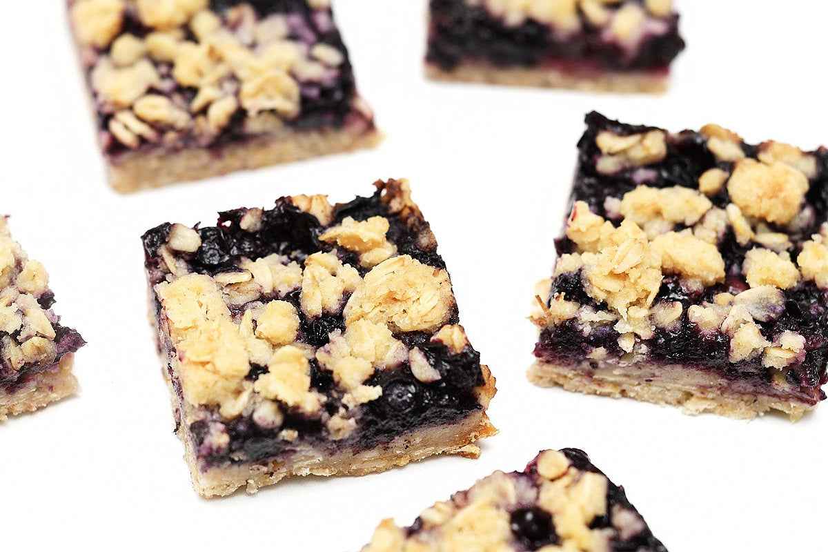 Blueberry Oatmeal Bars by Crumble Crate