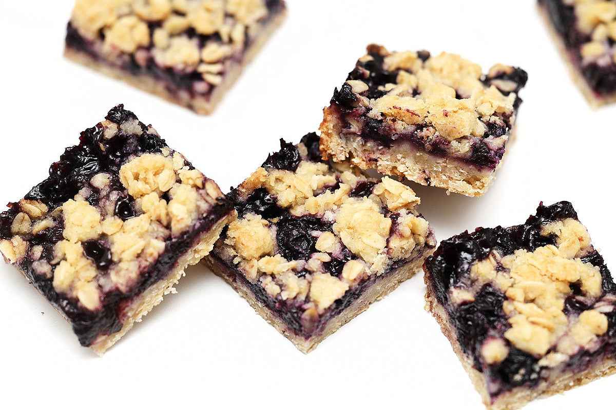 Blueberry Oatmeal Bars by Crumble Crate