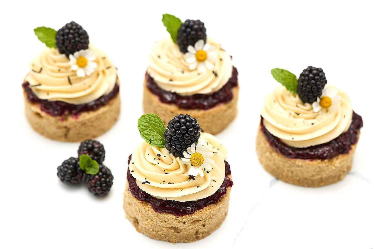 Earl Grey, Blackberry & Honey Tea Cakes by Crumble Crate