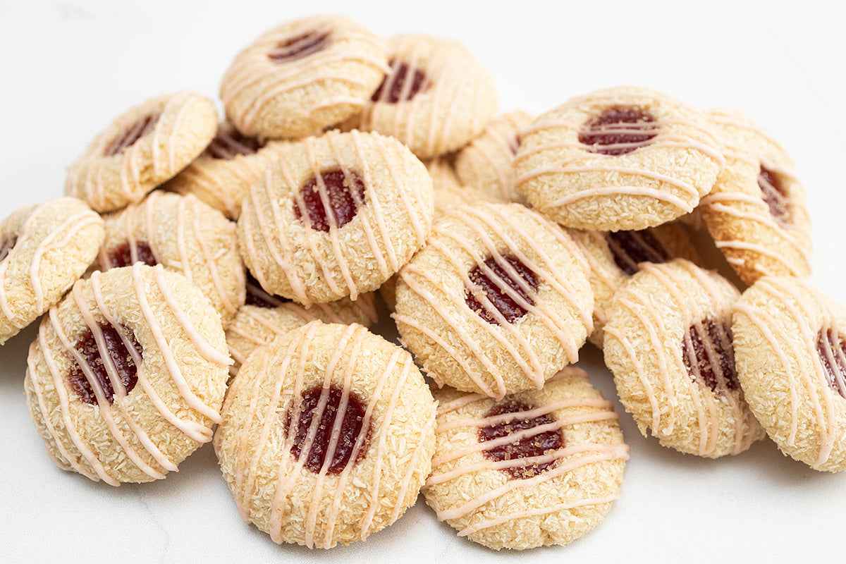 Guava & Coconut Thumbprint Cookies by Crumble Crate