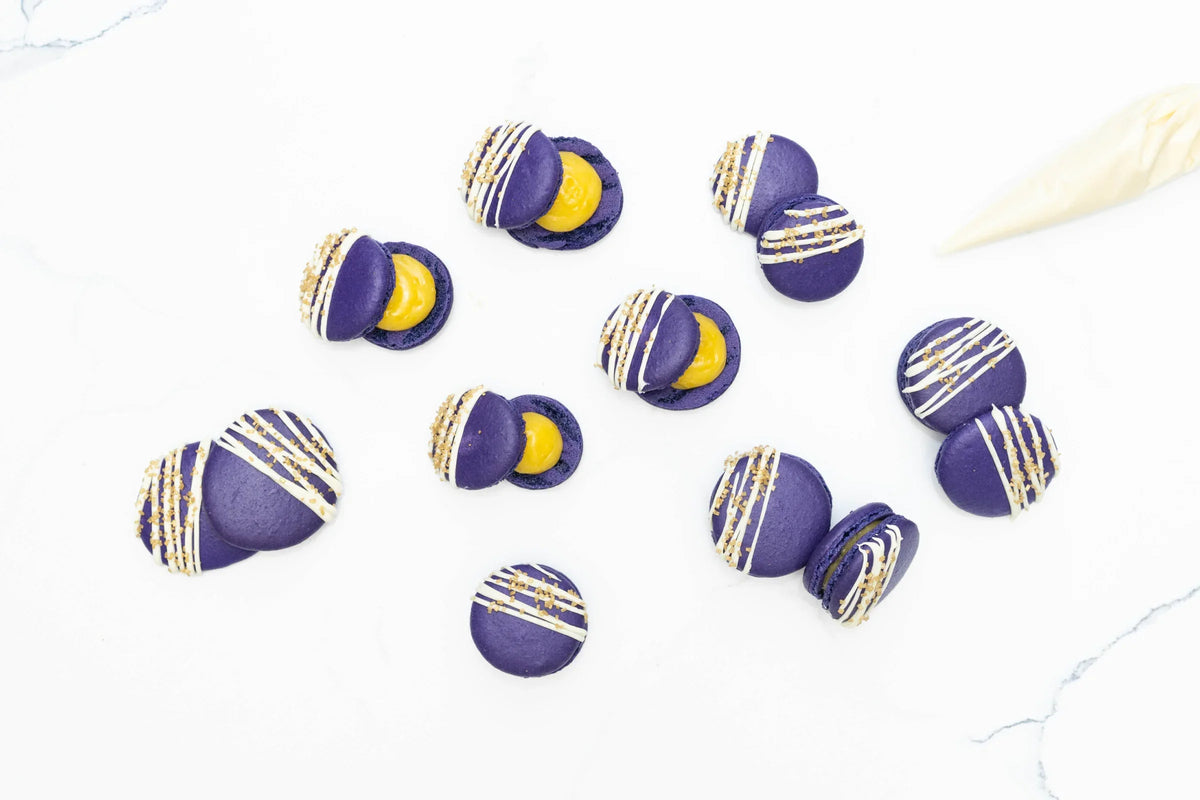 Lavender Macarons with Lemon Curd by Crumble Crate
