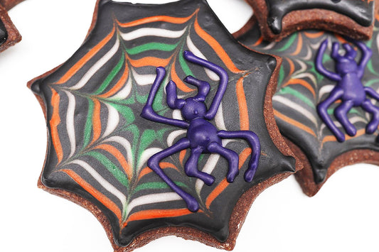 Chocolate Spiderweb Cookies