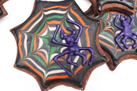Chocolate Spiderweb Cookies