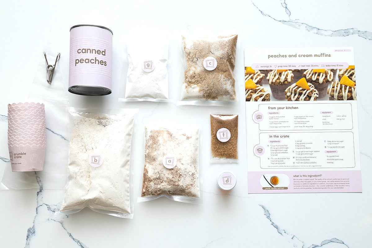 Peaches and Cream Muffins Refill Pack by Crumble Crate