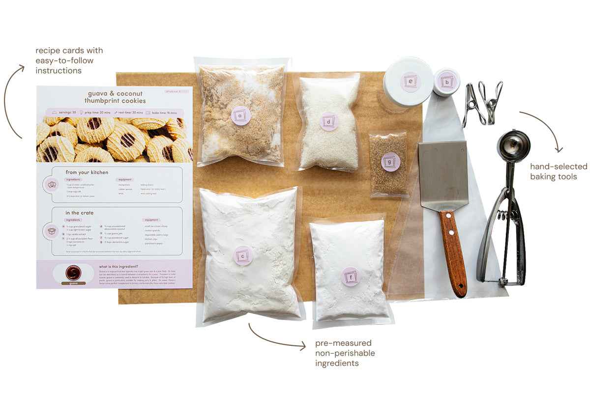 Guava & Coconut Thumbprint Cookies by Crumble Crate
