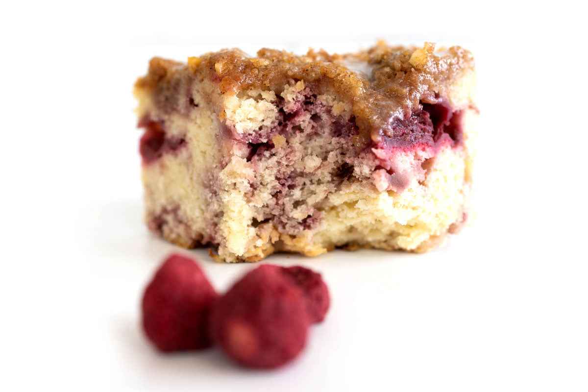 Raspberry Almond Coffee Cake by The CrumbleCrate