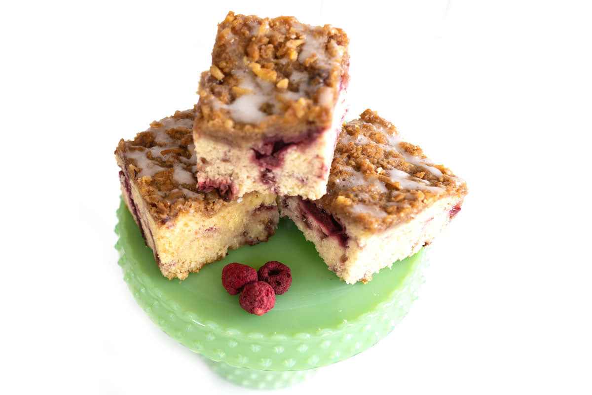 Raspberry Almond Coffee Cake by The CrumbleCrate